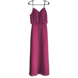 Abby Paris Women's Size‎ 6 Magenta Purple Pink Bright Maxi Dress